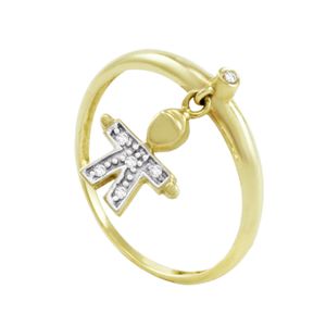 Anel em Ouro 18K Menino com Zircônias - AU1430