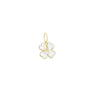 Pingente em Ouro 18K Trevo com Zircônia - AU1104