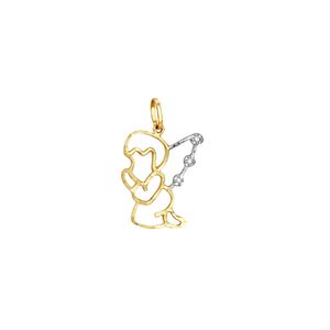 Pingente em Ouro 18K Anjo da Guarda com Zircônias - AU1957