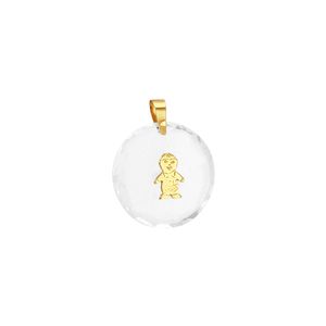 Pingente em Ouro 18K Menino com Cristal - AU2109
