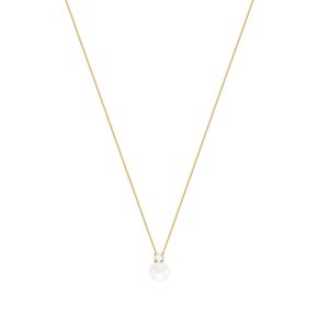 Gargantilha em Ouro 18K Pérola com Zircônia - AU2160