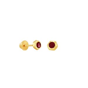 Brinco Infantil Ouro 18K com Zircônias - AU2449