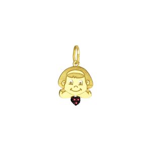 Pingente em Ouro 18K Menina com Rubi - AU2470