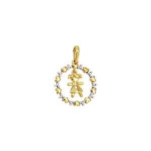 Pingente Ouro 18K Menina com Brilhante - AU2495