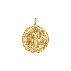 Pingente em Ouro 18K Medalha São Bento - AU2130
