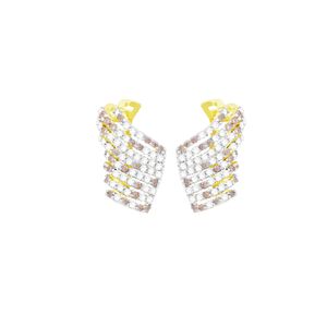 Brinco Ear Cuff Folheado com Zircônias - 13001