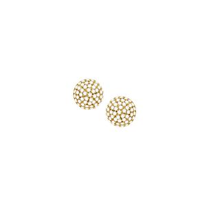 Brinco em Ouro 18K Esfera com Zircônias - AU2839