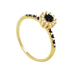Anel em Ouro 18K Pavê com Espinélio e Diamantes - AU2354