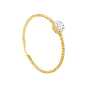 Anel em Ouro 18K Pave com Diamantes - AU2922