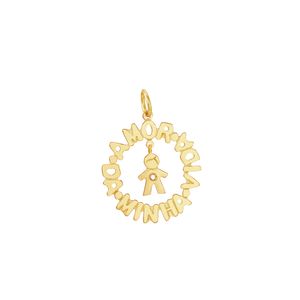 Pingente em Ouro 18K Amor da Minha Vida - AU2957