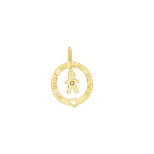 Pingente em Ouro 18K Menino com Diamante - AU2961