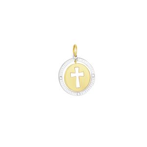 Pingente em Ouro 18K Cruz com Diamantes - AU3018