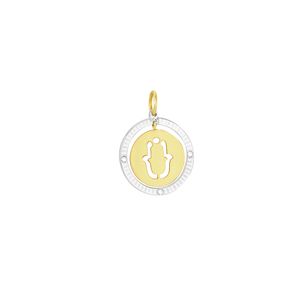 Pingente em Ouro 18K Mão de Fátima com Diamantes - AU3019