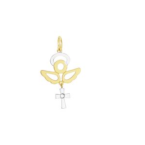 Pingente em Ouro 18K Anjo com Brilhante - AU3027