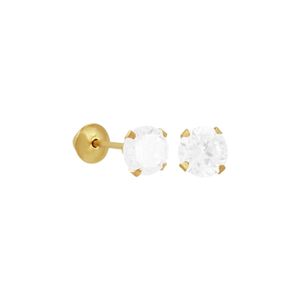 Brinco em Ouro 18K com Zircônia 7MM - AU3130