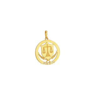 Pingente em Ouro 18k de Formatura Direito - AU3140