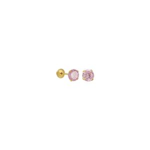 Brinco Infantil em Ouro 18K com Zircônia 4MM - AU1996