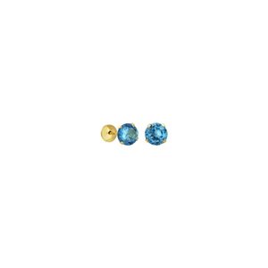 Brinco Infantil em Ouro 18K com Zircônia 4MM - AU1997