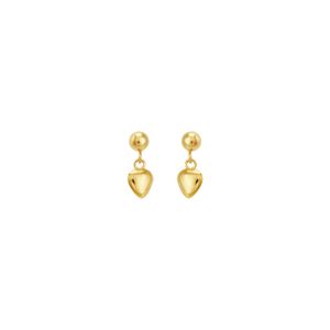 Brinco Infantil em Ouro 18K Coração - AU2054