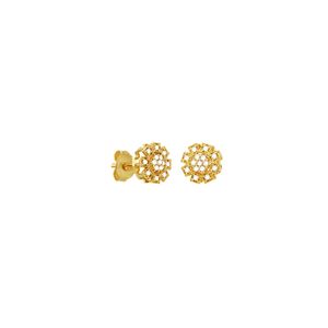 Brinco em Ouro 18K Pavê com Zircônias - AU3287