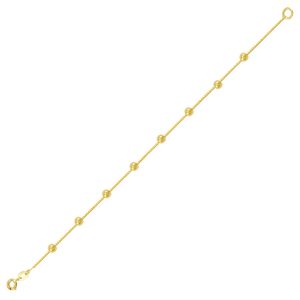 Pulseira em Ouro 18K Bolas Lisas - AU3397