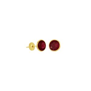 Brinco em Ouro 18K Ponto de Luz 7MM - AU3707