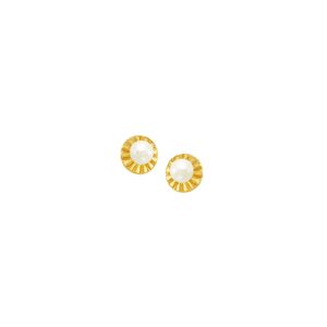 Brinco Infantil em Ouro 18K com Pérola - AU3422