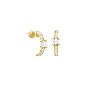 Brinco em Ouro 18K Argola com Diamante - AU3428