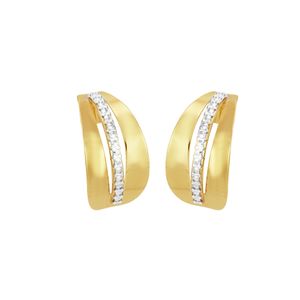 Brinco em Ouro 18K Meia Argola - AU3434
