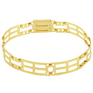 Pulseira em Ouro 18K Articulada Vazada - AU3497