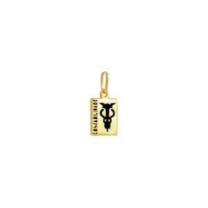Pingente em Ouro 18K Formatura Placa Contabilidade - AU3505