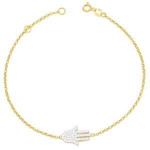 Pulseira em Ouro 18K Mão de Fátima - AU3573