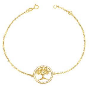 Pulseira em Ouro 18K Arvore da Vida - AU3574