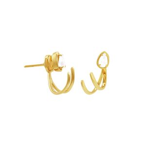 Brinco em Ouro 18K Ear Jacket com Topázios - AU3580