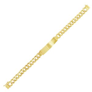 Pulseira em Ouro 18K Placa com Elos Grumet - AU3652