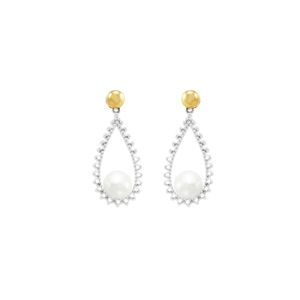 Brinco em Ouro 18K Diamantes com Pérola - AU3686