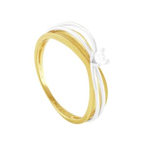Anel Solitário em Ouro 18K com Diamante - AU1028