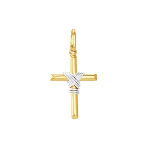 Pingente em Ouro 18k Crucifixo com Manto - AU3718