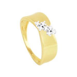 Anel de Ouro 18K com Diamantes - AU1438