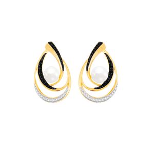 Brinco em Ouro 18K com Pérola e Diamantes - AU2605