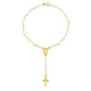 Pulseira em Ouro 18K Terço Religioso - AU3769