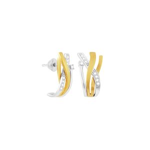 Brinco em Ouro 18K Bicolor com Diamantes - AU3836