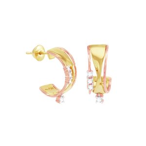 Brinco Argola em Ouro 18K com Diamantes - AU1214