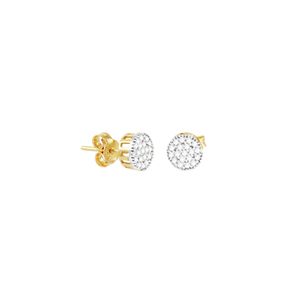 Brinco Ouro 18K Pavê com Zircônias - AU2214
