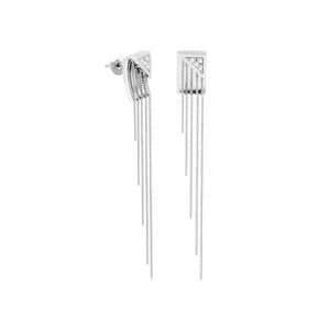Brinco em Ouro Branco 18K com Diamantes - AU1541