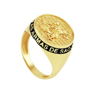 Anel Masculino em Ouro 18K São Jorge - AU3876