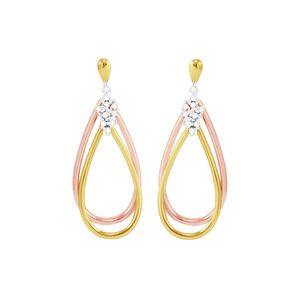 Brinco em Ouro 18K Bicolor com Diamantes - AU3878