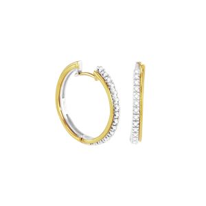 Brinco em Ouro 18K Argola com Diamantes - AU3884
