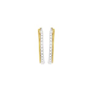 Brinco em Ouro 18K Argola com Diamantes - AU3884
