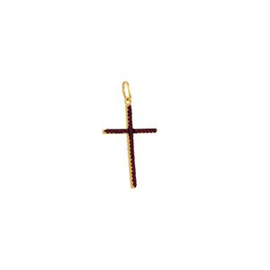 Pingente em Ouro 18K Crucifixo com Zircônias - AU3941